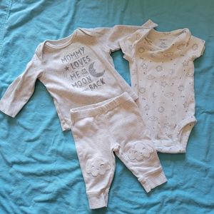 Carter's 3m 3pc Outfit Shirt and Pants
